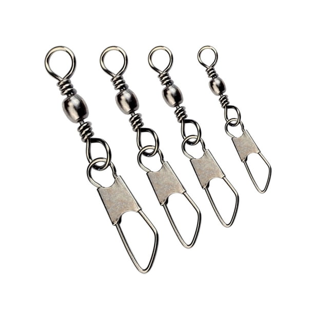 Naiovety * 100 piezas, conector giratorio de pesca, rodamiento, anzuelo rodante, herramientas a presión, accesorio de aparejo, componente de conexión, Pescar en forma de 37 mm Naiovety OD027822-02