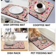 thumbnail image 4 of 2 Pack Washable Rubber Leaves Multicolored Flower Dish Drying Mats for Kitchen Counter Home Large Coffee Bar Pad Accessories and Decor for Utensils Stemware (2pcs 18''x24''+19.5''x12''), 4 of 6
