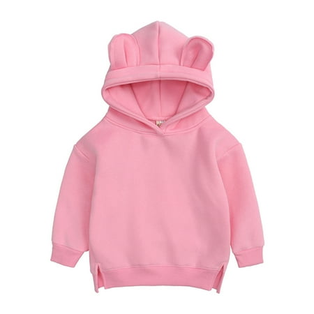 

QHFBli Baby Toddler Girls Boys Hoodie Sweatshirt Tops Kids Clothes 1-3 Years Old Kids Cartoon 3D Ear Shirts Coats
