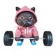 thumbnail image 1 of Kenally Escultura de gato de Fitness, estatuilla de gato, adorno de levantamiento de pesas de gato negro, escultura de gato con barra Artesanía Rosa, 1 of 6