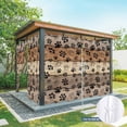 thumbnail image 4 of 1 Panel Outdoor Curtains for Patio Waterproof 54"x108" Brown Beige Weatherproof Privacy Outsides Curtains, Rustic Farmhouse Dog Paw Vintage Grommet Thermal Drapes for Cabana Porch Pergola, 4 of 8