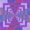 thumbnail image 1 of Ahgly Tapis d'Intérieur Lavable en Machine Carré Transitionnel Violet Orchidée Foncé, 5 Pieds Carré, 1 of 7