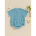 thumbnail image 4 of Bagilaanoe Newborn Baby Boy Summer Rompers Short Sleeve Bodysuits 3M 6M 12M 18M Infant Casual One Piece Short Jumpsuit, 4 of 7