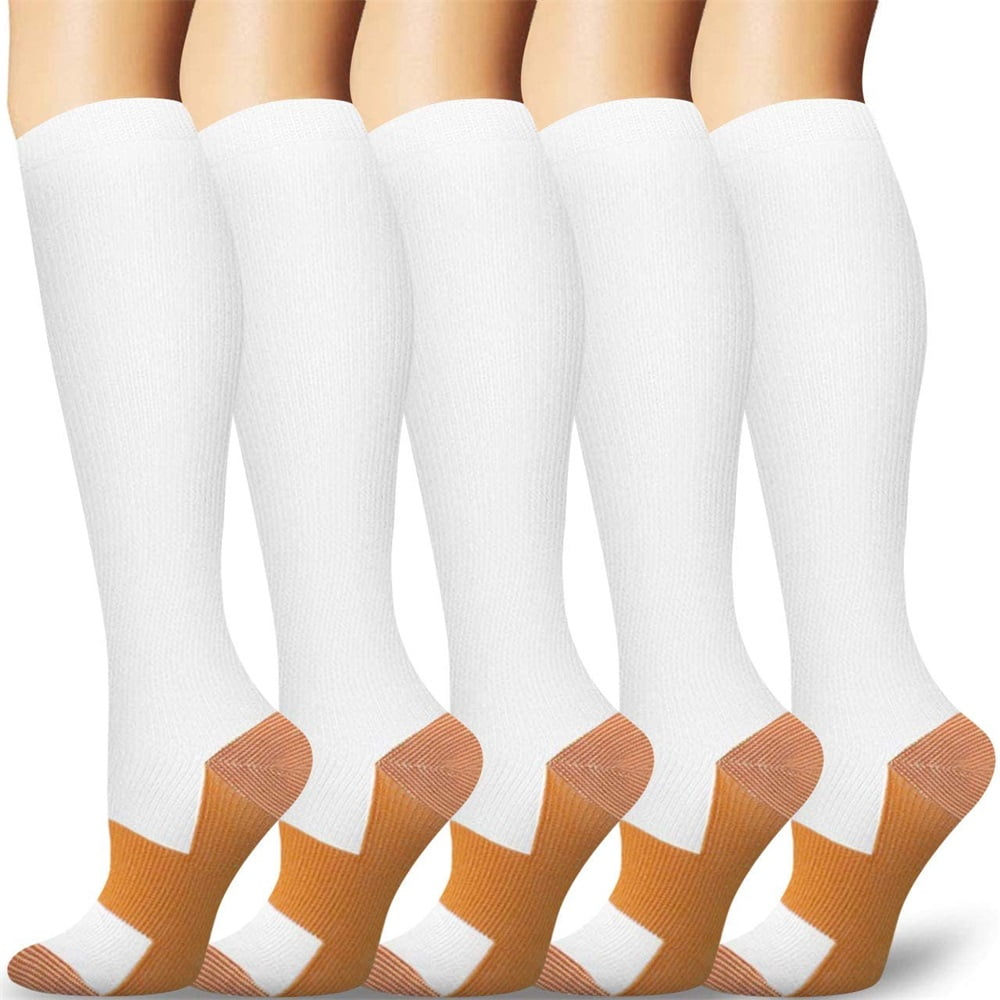 for Men & Women 15-20 mmHg is Best Athletic & Daily for Running Flight Travel Climbing 8 Pairs Copper Compression Socks