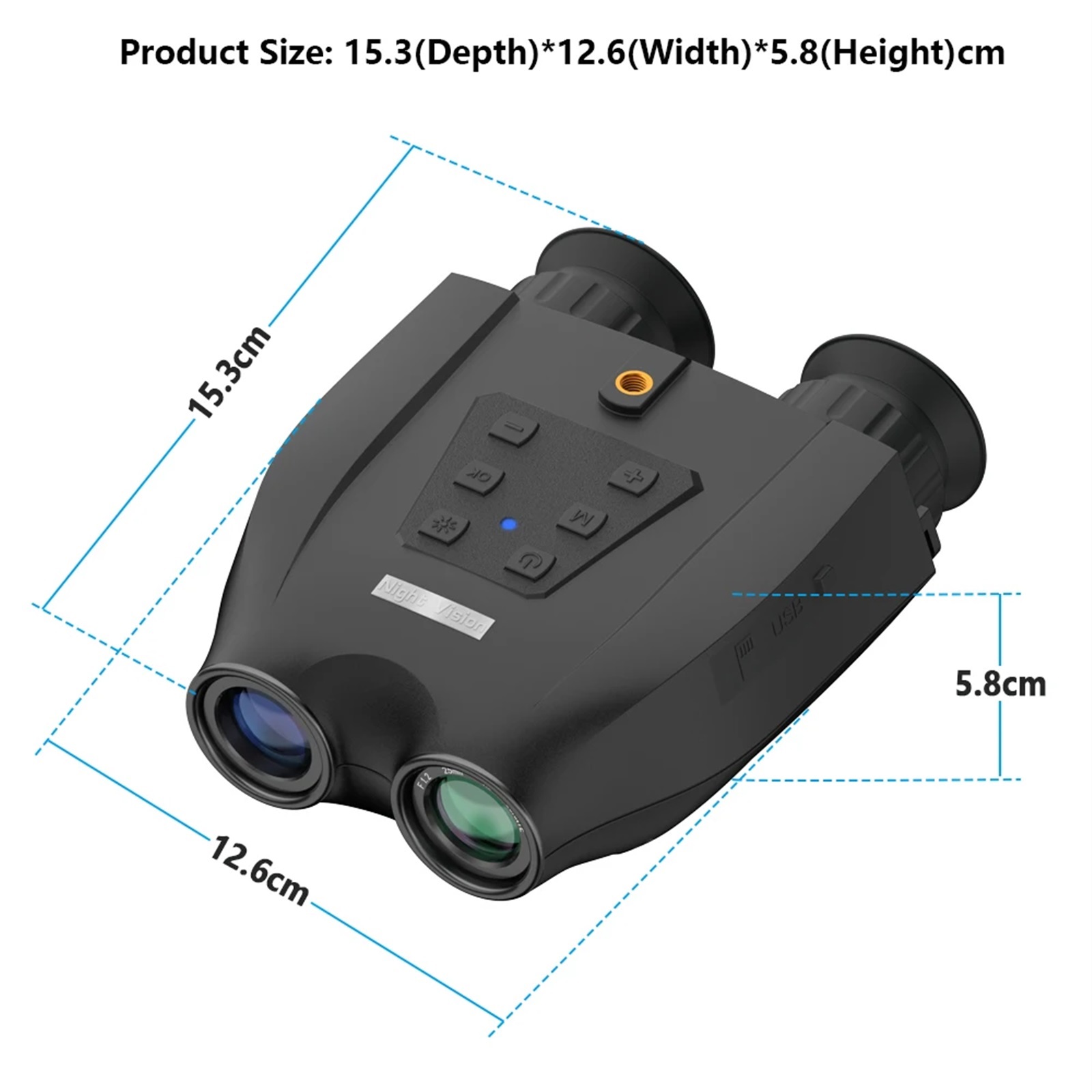 DT99 48MP 2.5K UHD 3D Binoculars Telescope 8X Digital Zoom 6X Optical 300M Infrared Night Vision Camera for