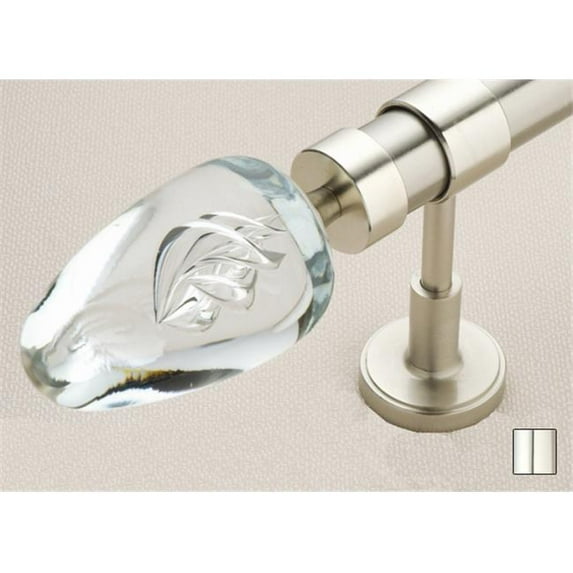 Orion 1028 Curtain Rod Set - 1 in. - Chrome - 110 in.
