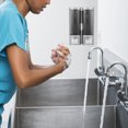 thumbnail image 1 of Daily Supplies,200MLx2 Silver DoubleHead Soap Soap Pump Dispenser Soap Box Extended Durability, 1 of 14