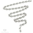 thumbnail image 2 of 925 Sterling Silver 6mm Puff Mariner Chain, FREE Microfiber Cloth, Rhodium Plated Hollow Anchor Link Mens Womens Necklace, Giorgio Bergamo 16, 2 of 7