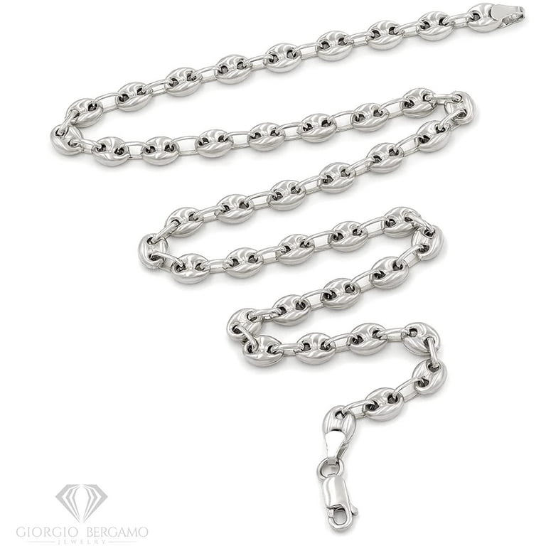 Men's or Women's 925 Sterling Silver Hollow Puffed Mariner Anchor