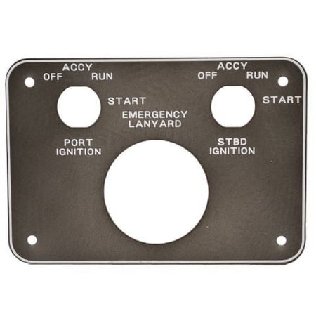 Bayliner Trophy 1787560 Brushed Pewter Aluminum Boat Blank Ignition Switch Gauge Panel