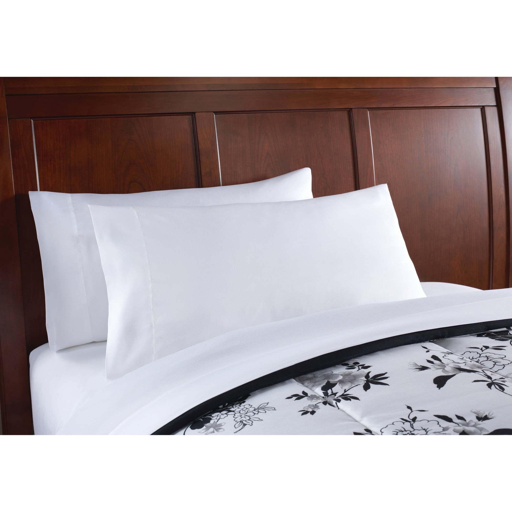 Mainstays Black White Floral Bed In A Bag Bedding Walmart Com