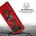 thumbnail image 5 of TJS for TCL 30 Z T602DL, TCL 30 LE Case, with Tempered Glass Screen Protector, [Military Grade] Robotic Magnetic Support Car Mount Metal Ring Holder Kickstand for Alcatel TCL 30Z / TCL 30LE (Red), 5 of 7