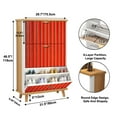 thumbnail image 2 of Shoe Storage Cabinet with 3 Flip Drawers for Red metal door Shoe Rack Storage Organizer, 2 of 8