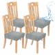 thumbnail image 1 of Uxcell 4-Pack Fundas Impermeables para Sillas de Comedor, Fundas de Asiento de Comedor de Jacquard Elástico Removibles y Lavables, Protector de Cojines para Cocina/Hogar/Banquete [Gris Claro], 1 of 1