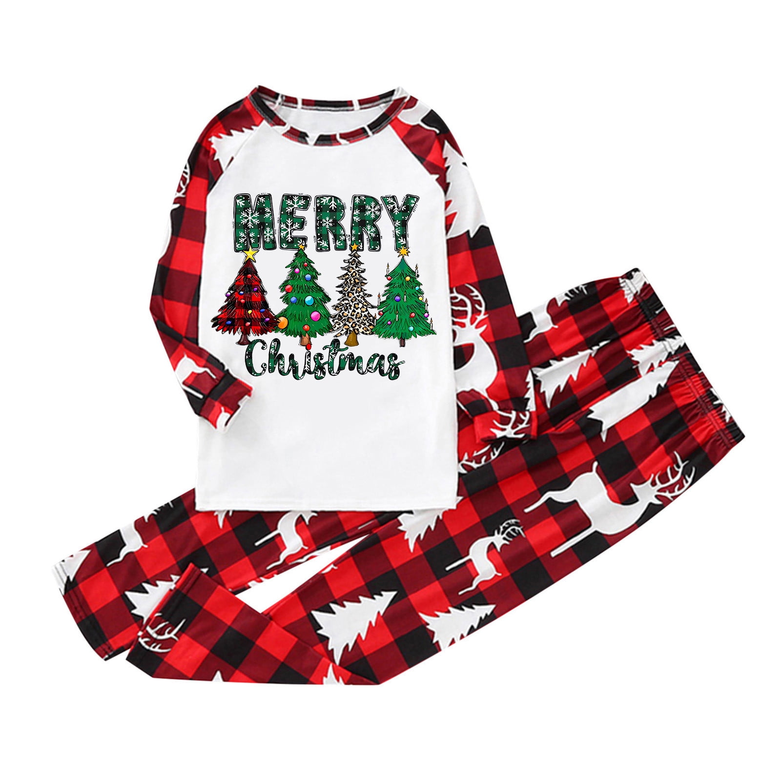 XZNGL Night Before Christmas Pajamas Kids Christmas Pajama Pants Parent Child Warm Christmas Set Printed Home Wear Pajamas Two Piece Kid Set Christmas