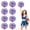 Blue+Red+White, variant on Pom Poms Cheer 8 Pieces- Cheerleading Pompoms Handheld Squad Set For Sports Team- Party- Festival- Adults Kids- Easy Fluff Design.