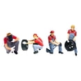 thumbnail image 2 of Figuras de coches miniatura pintadas a mano a escala 1/64 para decoración de mesas, proyectos de bricolaje B rojo, 2 of 8