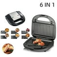 thumbnail image 3 of Maker, 6 in 1 Stick Proof Breakfast Machine with 10 Removable Plates Double Sided Heating System for Making Sandwiches Donuts Waffles Nuts Cakes Steaks, 3 of 7
