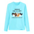 thumbnail image 2 of crewneck&nbsp;sweatshirts Clearance! Weikingp CHICKENS MAKE ME HAPPY Funny Printed Round Neck Long Sleeve T Shirt graphic sweatshirts comfortable sweatshirts casual wear, 2 of 3