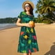 thumbnail image 4 of Disketp Colorful Dinosaurs para Vestido de Manga Corta para Mujeres, Vestidos de Verano para Mujeres, Casual y Holgado para la Playa, 4 of 6