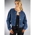 thumbnail image 5 of DARING DIVA Women's Elegant Stylish Duster Coat with Buckle Closure XS Blue, 5 of 6
