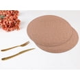 thumbnail image 6 of Unique Bargains Set of 6 PU Placemats for Kitchen Dark Curry 15*15in, 6 of 7