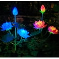 thumbnail image 7 of LINLIN Solar Flower Lights Outdoor Garden, 2 Pack Solar Garden Stake Lamps Solar Lotus Flower Lamp Waterproof Decorative Lights for Lawm, 7 of 7