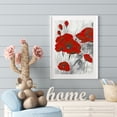 thumbnail image 1 of Cuadros Decorativos Pintura de diamante 5D Diamante cuadrado Flor roja Ndcxsfigh Nuevos Originales, 1 of 9