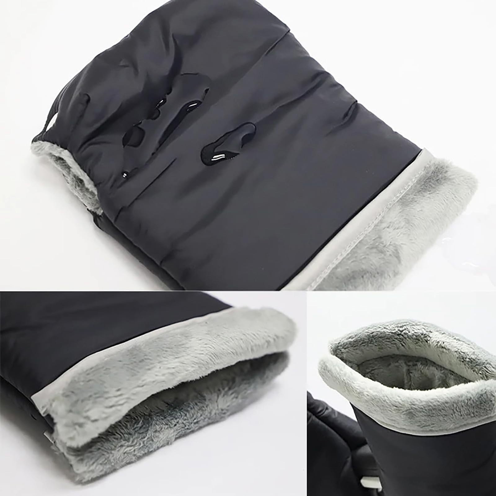 Enfant Stroller Warmmuffs Gloves - Anti-Freeze Stroller Mittens for Handlebars, Water Repellent Hand Warmer Muff for Cold Weather, Plush Lined Stroller Warmmuffs