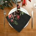 thumbnail image 5 of JSTEL Red Rose Flower Cloth Napkins Set of 4, 20x20 Inch Washable and Reusable Napkin for Decoupage Dinner Party Everyday Use, 5 of 6