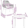 thumbnail image 2 of vidaXL 3 Piece Garden Dining Set with Cushions Grey Poly Rattan Glass, 2 of 5