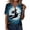 Multicolor, variant on Womens Halloween Printed T-Shirts Short Sleeve Henly Gothic Elements Graphic T Shirts Fashion Fantasy Dark Notch V Neck Tee Orange L