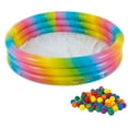 thumbnail image 1 of Intex Rainbow Ombre Inflatable Swimming Pool w/Plastic Fun Ballz, 100 Pack, 1 of 12