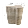 thumbnail image 2 of Slab Faux Travertine Short Side Table, 2 of 6