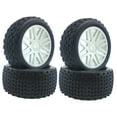 thumbnail image 1 of Paquete de 4 ruedas y neumáticos perfke 1/10 para HSP 94166 94107 94106 modelo blanco, 1 of 3