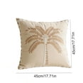 thumbnail image 3 of Btomtd Coconuts Palm Embroidered Pillowcase Outdoor Patio Sofa Cushion Cottons And Linen Backrest, 3 of 7