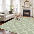 thumbnail image 3 of Sage Green Morocco Area Rug 8x10 Washable Rug Non Slip Boho Abstract Geometric Grid Plaid Large Area Rug Soft Stainresistant Indoor Floor Carpet for Living Room Bedroom Home Office Dining Room, 3 of 8