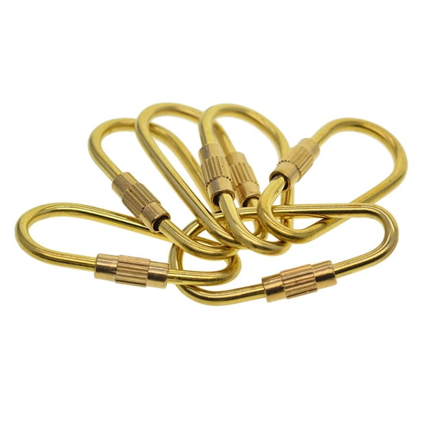 veasfak Brass Screw Lock Key Chain Key Creative Craft Hanging 6pcs