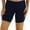 Navy, variant on ToBeInStyle Women's Premium Cotton/Spandex Blend High Waisted Biker Bermuda Shorts