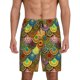 thumbnail image 1 of Balery Colorful Circle Pantalones cortos de pijama de punto de algodón para hombre con cinturilla y bolsillos-3X-Large, 1 of 6