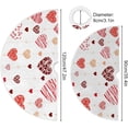 thumbnail image 4 of FMSHPON Valentines Hearts Wedding Xmas Christmas Tree Skirt Stand Mat for Holiday Party Decoration Indoor Outdoor 36 inches, 4 of 6