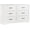 White, variant on GAOMON 5 Drawer Dresser with Wide Metal Handles, Modern Chest of Drawers for Closet Organizers and Bedroom Storage, Rustic White and Plank Oak Finish, White+Brown