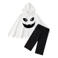 thumbnail image 3 of RMGVDSD Toddler Kids Baby Boys Clothes Halloween Ghost Poncho Cape Hooded Top Long Pants 2Pcs Holiday Party Fancy Dress Up Outfit Kids Boy Clothes, 3 of 9
