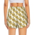 thumbnail image 3 of Picia Cartoon Honey Pot Bee Sunflower Pattern Women's 2 in 1 Athletic Running Shorts High Waisted Workout Casual Gym Sweat Shorts with Comfy Liner Zipper Pockets-Large, 3 of 9