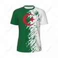 thumbnail image 3 of Exclusive design Algeria Flag Grain 3D Printed Men For Running Bike Soccer Tennis Fitness Sports tshirt Mesh Fans Short T-shirt, 3 of 9