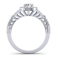 thumbnail image 3 of Dazzlingrock Collection 1.00 Carat (ctw) 14K Round Diamond Ladies Split Shank Bridal Engagement Halo Ring 1 CT, White Gold, Size 5.5, 3 of 6