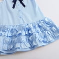 thumbnail image 6 of Ticikt Girls Ruffle Sleeve Summer Dress Kids Casual Pleated School Uniform Polo Dresses,Color:Blue,Size:4-5 Years, 6 of 8
