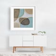 thumbnail image 2 of Shapes Mid Century Art Teal Grey Gold - Painting Abstract Geometric Modern Art Minimalist Pastel Mid-Century Modern Art Deco White Framed Wall Art Print 8 x 8 inches, 2 of 3