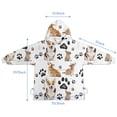thumbnail image 7 of Corgi Dog and Footprints Blanket Hoodies for Kids 6-13YR Oversize Wearable Blanket Hoodies for Boys Girls Teens, 7 of 7