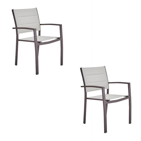 Set de 2 Sillas con Descanzabrazos para Comedor Exterior NATERIAL  ORION BETA II